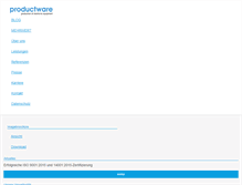 Tablet Screenshot of productware.de